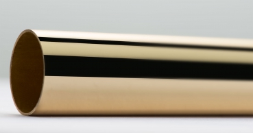 Messingrohr mit Stahlkern poliert klarlackiert, 22 x 0,8 mm