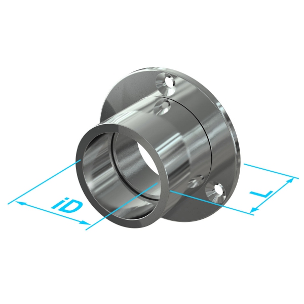 Messing Bodenhülse/Wandlager 25 mm